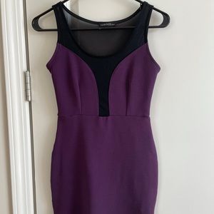 Purple bodycon dress